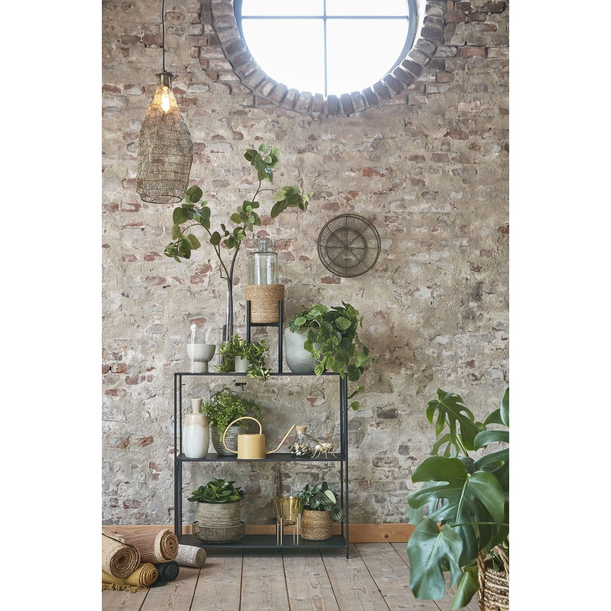 KantoormeubelenPlus Atlantic Mand voor Planten - H18 x Ø18 cm - Zeegras - Lichtbruin