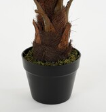 KantoormeubelenPlus Waaierpalm Kunstplant in Bloempot - H120 x Ø80 cm - Groen