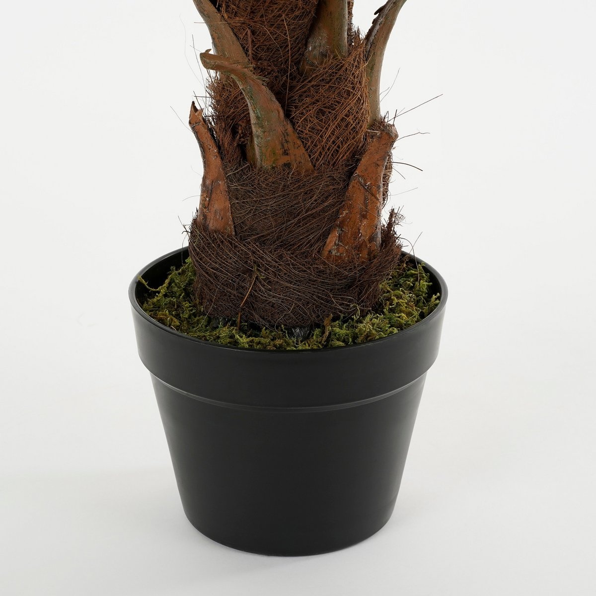 KantoormeubelenPlus Waaierpalm Kunstplant in Bloempot - H120 x Ø80 cm - Groen