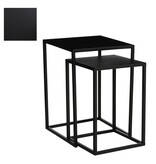 KantoormeubelenPlus Goa Bijzettafel - Set van 2 - L30 x B30 x H42 cm - Metaal - Zwart