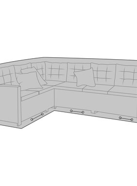 KantoormeubelenPlus Luxe hoes - Luxe hoes voor rechts/links gerichte hoekset, 210g/m2 600D polyester PU-gecoat, waterafstotend, zwart