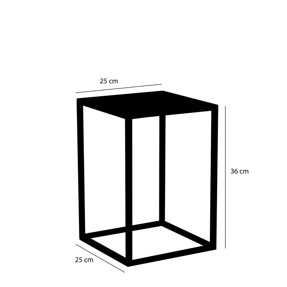 KantoormeubelenPlus Goa Bijzettafel - Set van 2 - L30 x B30 x H42 cm - Metaal - Zwart