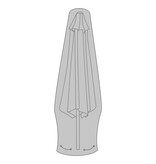Luxury Cover - Luxe hoes voor marktparasol, 210g/m2 600D polyester PU-gecoat, waterafstotend, zwart
