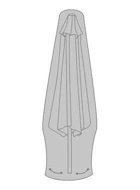 KantoormeubelenPlus Luxury Cover - Luxe hoes voor marktparasol, 210g/m2 600D polyester PU-gecoat, waterafstotend, zwart