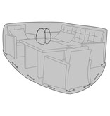Luxury Cover - Luxe hoes voor lounge- en bankstellen, 210g/m2 600D polyester PU-gecoat, waterafstotend, zwart