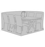 KantoormeubelenPlus Luxury Cover - Luxe hoes voor tafel met 6 stoelen, 210g/m2 600D polyester PU gecoat, waterafstotend, zwart