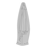 Luxury Cover - Luxe hoes voor hangende parasol, 210g/m2 600D polyester PU-gecoat, waterafstotend, zwart