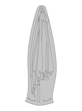 KantoormeubelenPlus Luxury Cover - Luxe hoes voor hangende parasol, 210g/m2 600D polyester PU-gecoat, waterafstotend, zwart