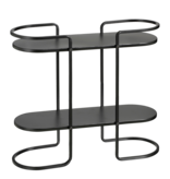 KantoormeubelenPlus Cordoba Plantentafel - L57,5 x B20 x H50 cm - Metaal - Zwart