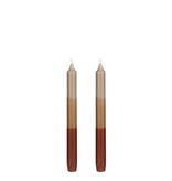 KantoormeubelenPlus Dip-dye Dinerkaars - Set van 2 - H25 cm - Bruin