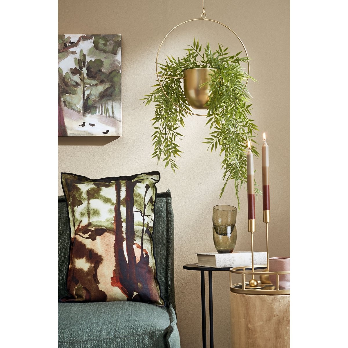 KantoormeubelenPlus Dip-dye Dinerkaars - Set van 2 - H25 cm - Bruin