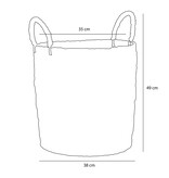 KantoormeubelenPlus Opbergmand - Set van 2 - H49 x Ø38 cm - Zeegras - Bruin