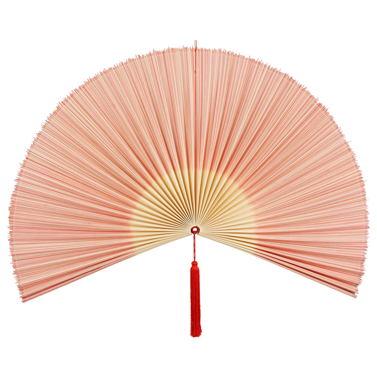 KantoormeubelenPlus Muurdecoratie Waaier - L105 x B150 cm - Bamboe - Oranje