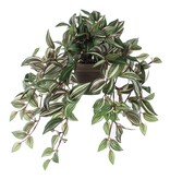 KantoormeubelenPlus Tradescantia Kunst Hangplant in Bloempot Stan - H45 x Ø25 cm - Groen