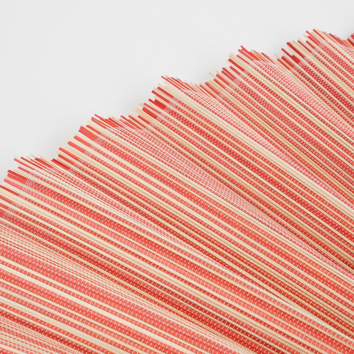 KantoormeubelenPlus Muurdecoratie Waaier - L105 x B150 cm - Bamboe - Oranje