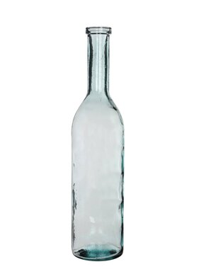 KantoormeubelenPlus Rioja Fles Vaas - H75 x Ø18 cm - Gerecycled Glas - Transparant
