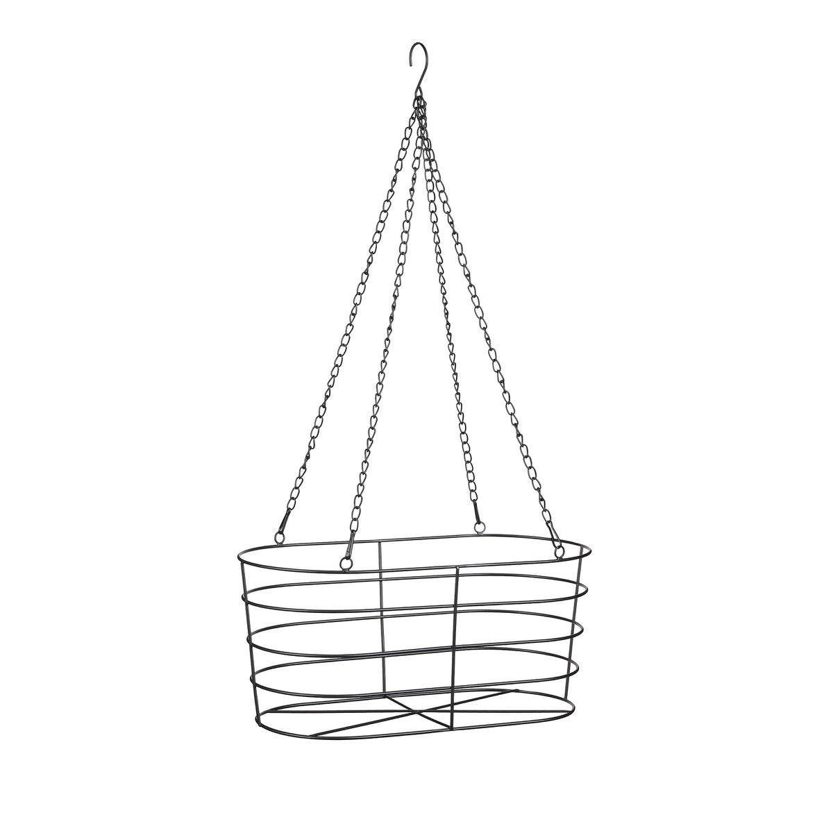 KantoormeubelenPlus Callee Hangende Mand voor Planten - L42,5 x B21 x H76 cm - Metaal - Zwart