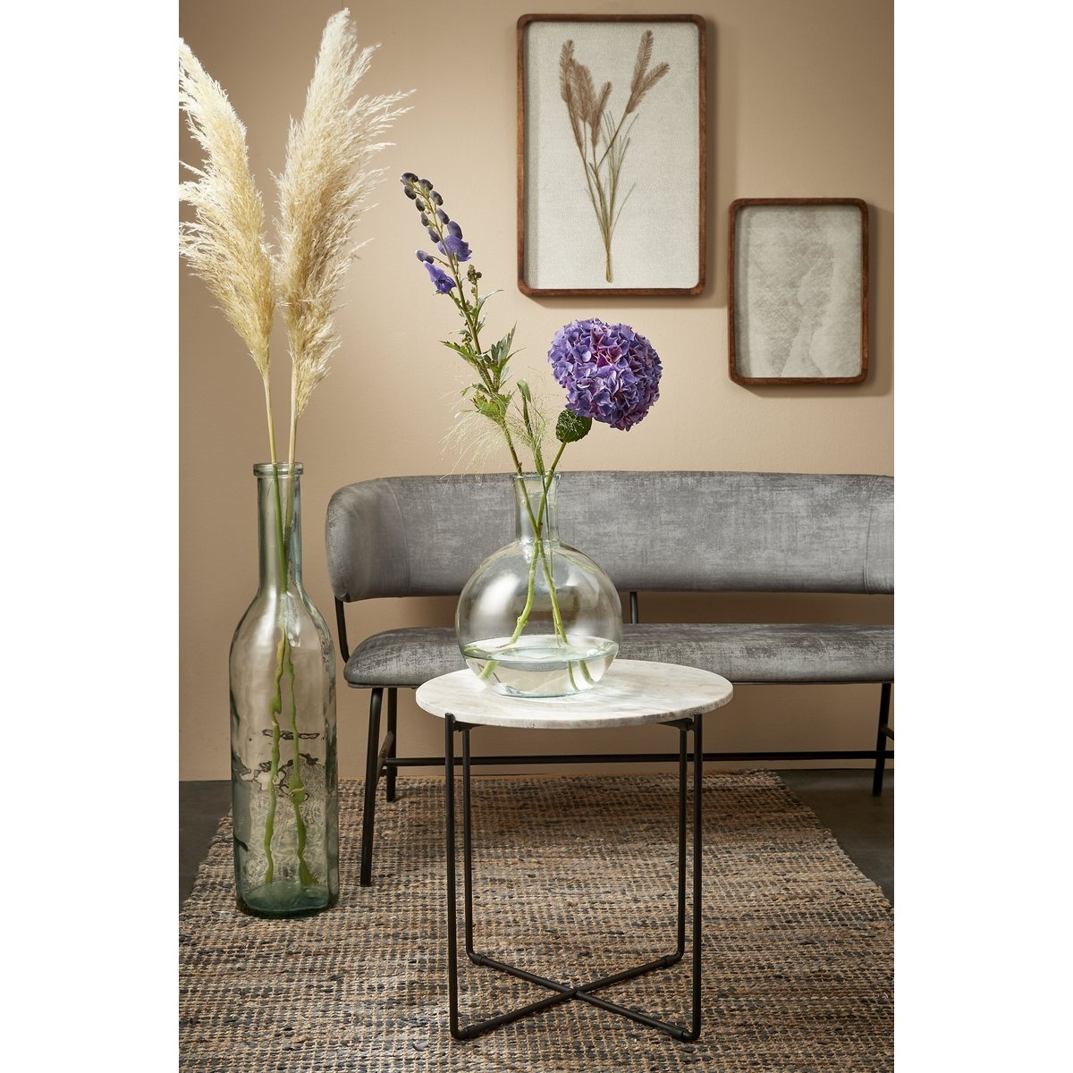 KantoormeubelenPlus Rioja Fles Vaas - H75 x Ø18 cm - Gerecycled Glas - Transparant
