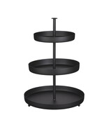 Etagere 3-Laags - H43,5 x Ø30 cm - Zwart