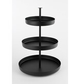 Etagere 3-Laags - H43,5 x Ø30 cm - Zwart