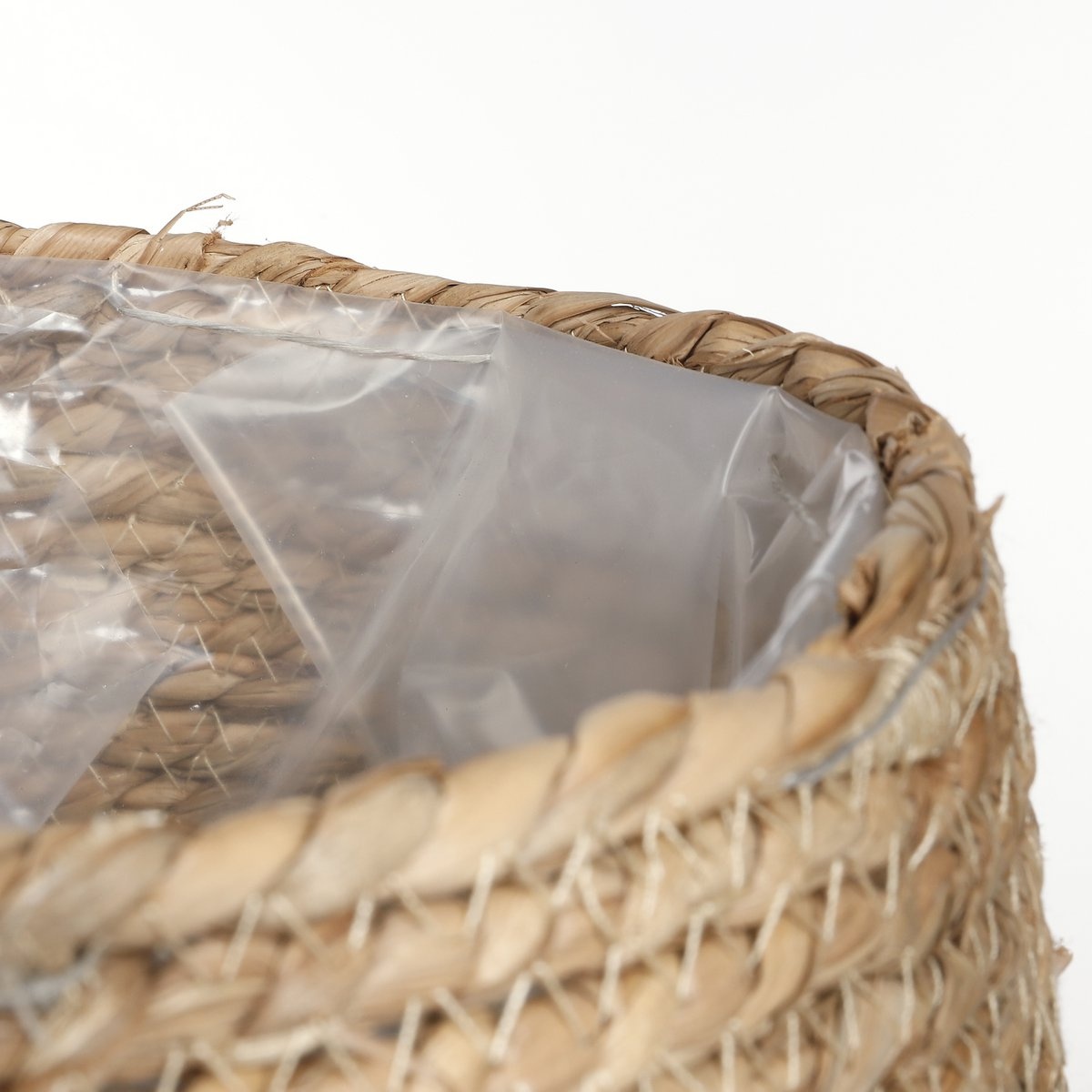 KantoormeubelenPlus Jorck Mand voor Planten - Set van 3 - H24 x Ø26 cm - Zeegras - Groen