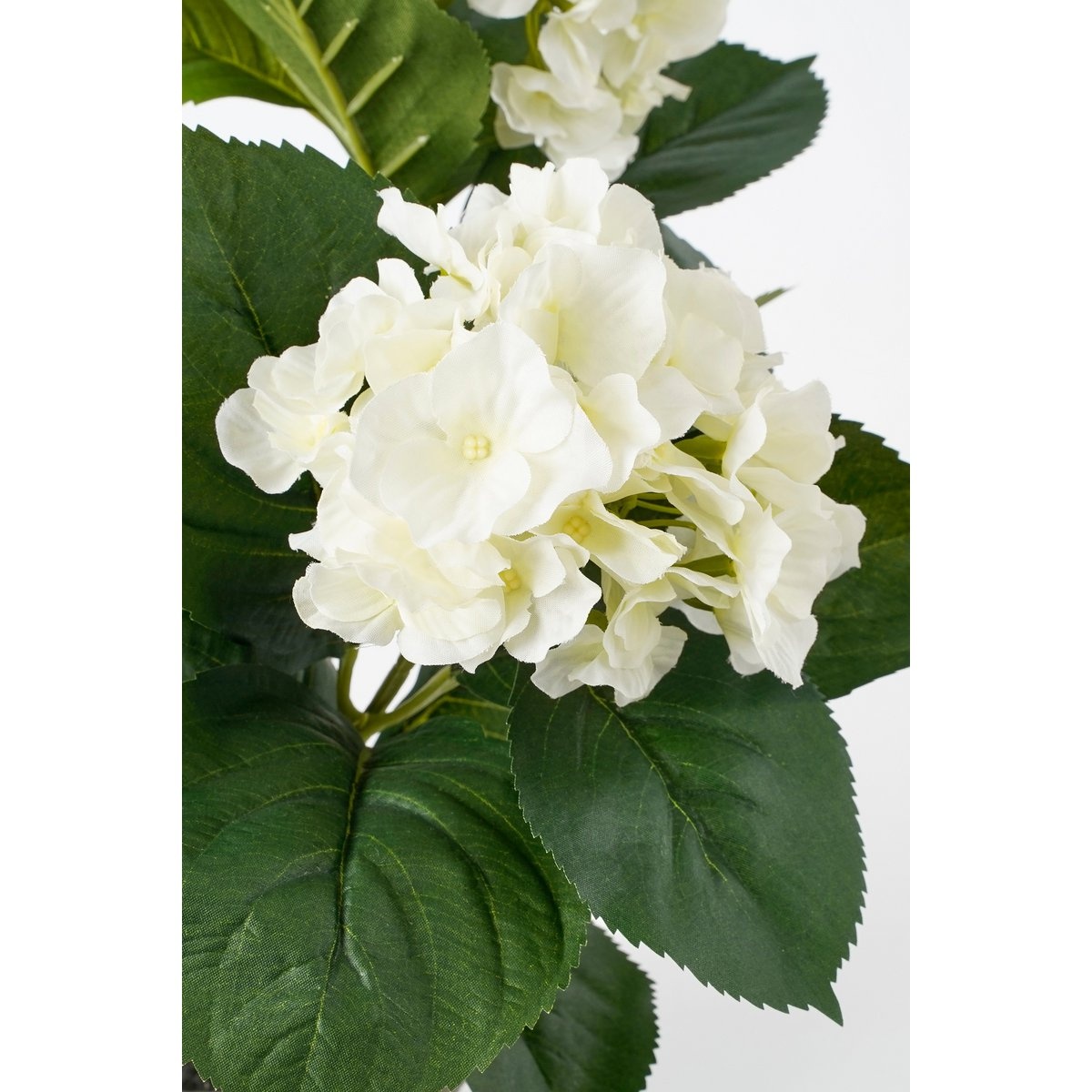 KantoormeubelenPlus Hortensia Kunstplant in Bloempot Stan - H40 x Ø35 cm - Wit