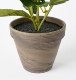KantoormeubelenPlus Hortensia Kunstplant in Bloempot Stan - H40 x Ø35 cm - Wit