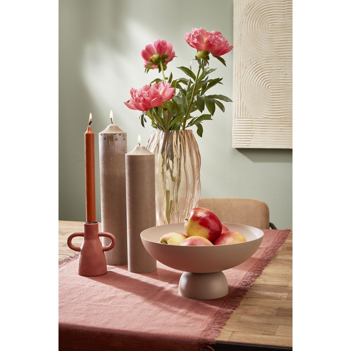 KantoormeubelenPlus Kaars - H30 x Ø7 cm - Beige