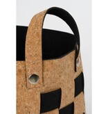 KantoormeubelenPlus Opbergmand - Set van 3 - L40 x B30 x H30 cm - Kurk/Vilt - Zwart