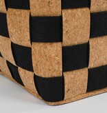 KantoormeubelenPlus Opbergmand - Set van 3 - L40 x B30 x H30 cm - Kurk/Vilt - Zwart