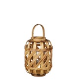 KantoormeubelenPlus Iwan Windlicht - H32 x Ø24 cm - Dennenhout - Bruin