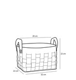 KantoormeubelenPlus Opbergmand - Set van 3 - L40 x B30 x H30 cm - Kurk/Vilt - Zwart
