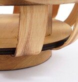 KantoormeubelenPlus Iwan Windlicht - H32 x Ø24 cm - Dennenhout - Bruin