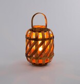 KantoormeubelenPlus Iwan Windlicht - H32 x Ø24 cm - Dennenhout - Bruin