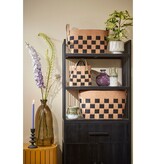 KantoormeubelenPlus Opbergmand - Set van 3 - L40 x B30 x H30 cm - Kurk/Vilt - Zwart