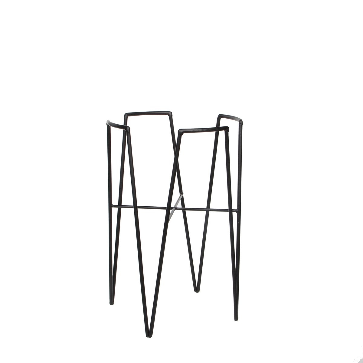 KantoormeubelenPlus Blom Plantenstandaard - L25 x B25 x H38 cm - Metaal - Zwart