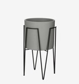 KantoormeubelenPlus Blom Plantenstandaard - L25 x B25 x H38 cm - Metaal - Zwart