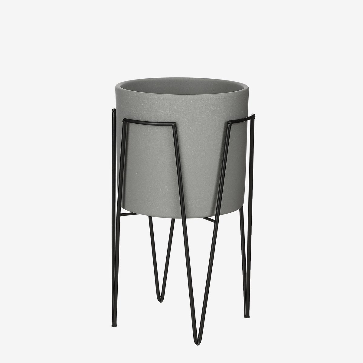 KantoormeubelenPlus Blom Plantenstandaard - L25 x B25 x H38 cm - Metaal - Zwart
