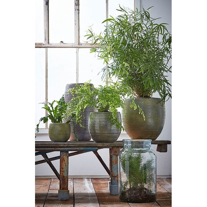 KantoormeubelenPlus Vienne Vaas - H40 x Ø23 cm - Gerecycled Glas - Transparant