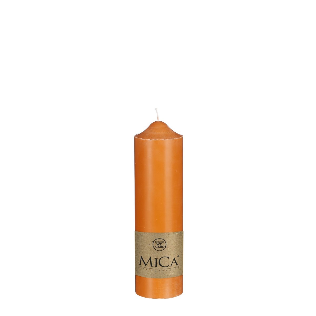 KantoormeubelenPlus Kaars - H25 x Ø7 cm - Oranje