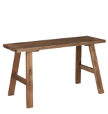 KantoormeubelenPlus Bold Houten Bankje - L80 x B36,5 x H44 cm - Gerecycled Hout - Bruin