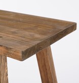 KantoormeubelenPlus Bold Houten Bankje - L80 x B36,5 x H44 cm - Gerecycled Hout - Bruin