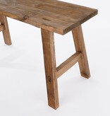 KantoormeubelenPlus Bold Houten Bankje - L80 x B36,5 x H44 cm - Gerecycled Hout - Bruin