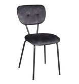 KantoormeubelenPlus Monroe Eetkamerstoel - Stof Adore - Anthracite