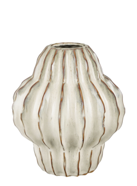 KantoormeubelenPlus Altea Vaas - H28 x Ø24,5 cm - Keramiek - Off White