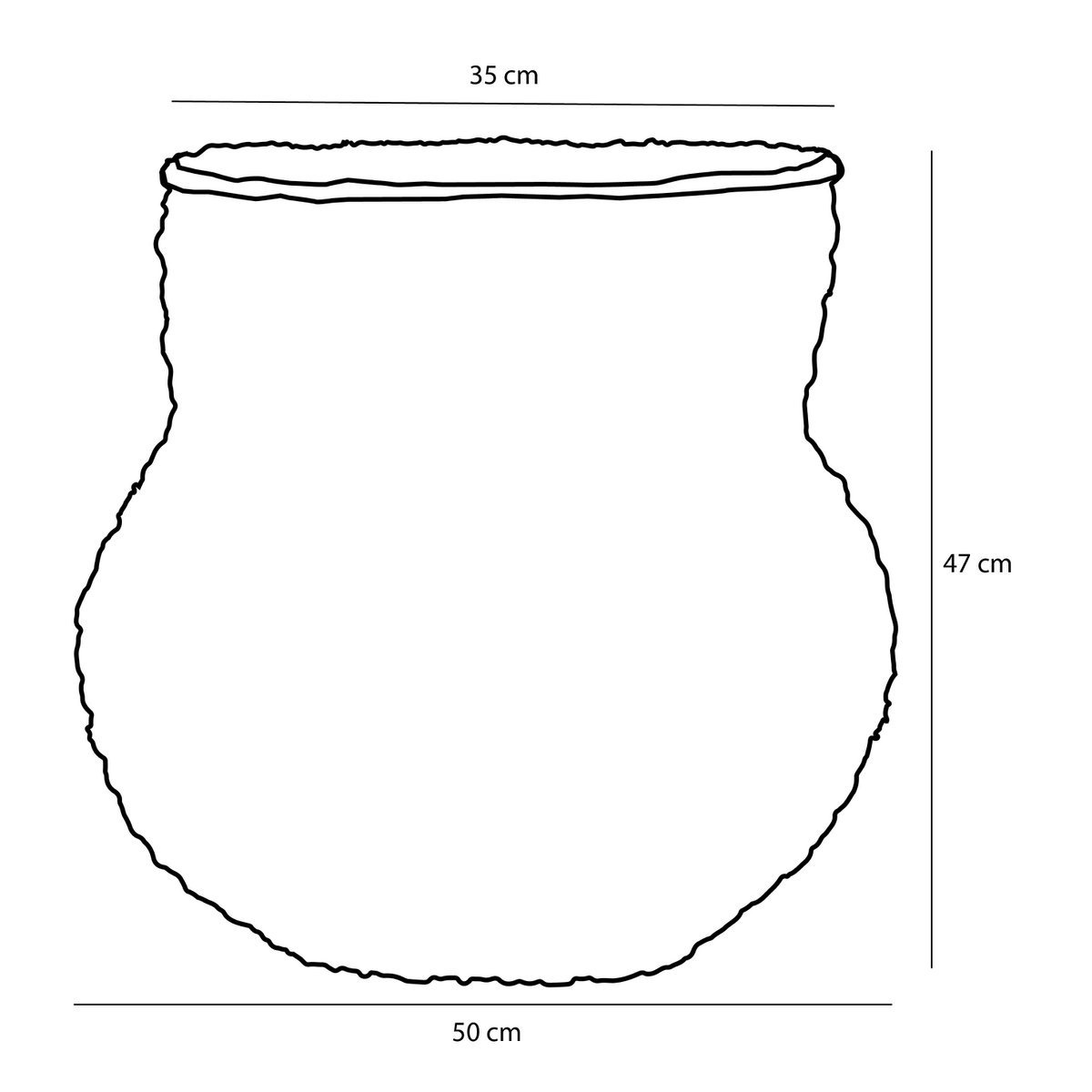 KantoormeubelenPlus Tacoma Opbergmand met Deksel - H47 x Ø50 cm - Jute - Geel