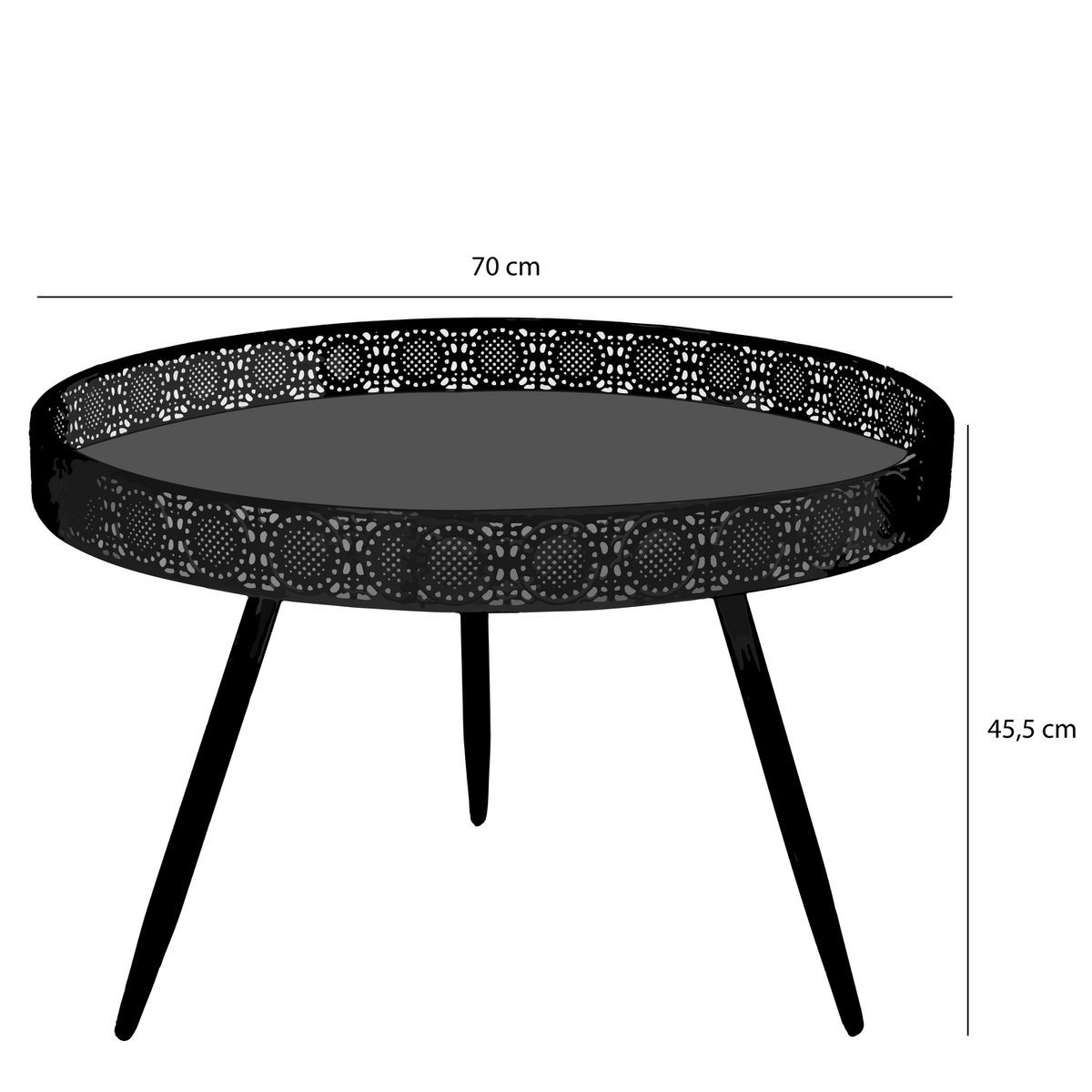 KantoormeubelenPlus Lagune Salontafel - H45,5 x Ø70 cm - Metaal - Brons