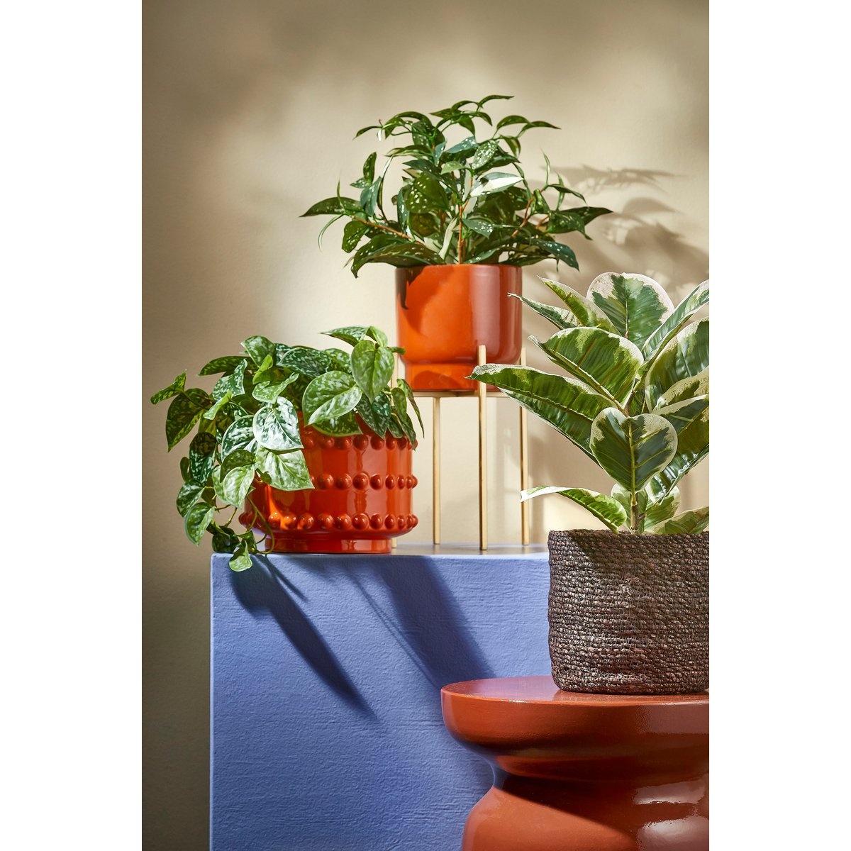 KantoormeubelenPlus Scindapsus Kunstplant in Bloempot Stan - H44 x Ø17 cm - Groen