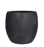 KantoormeubelenPlus Lester Bloempot - H31 x Ø33 cm - Terracotta - Zwart