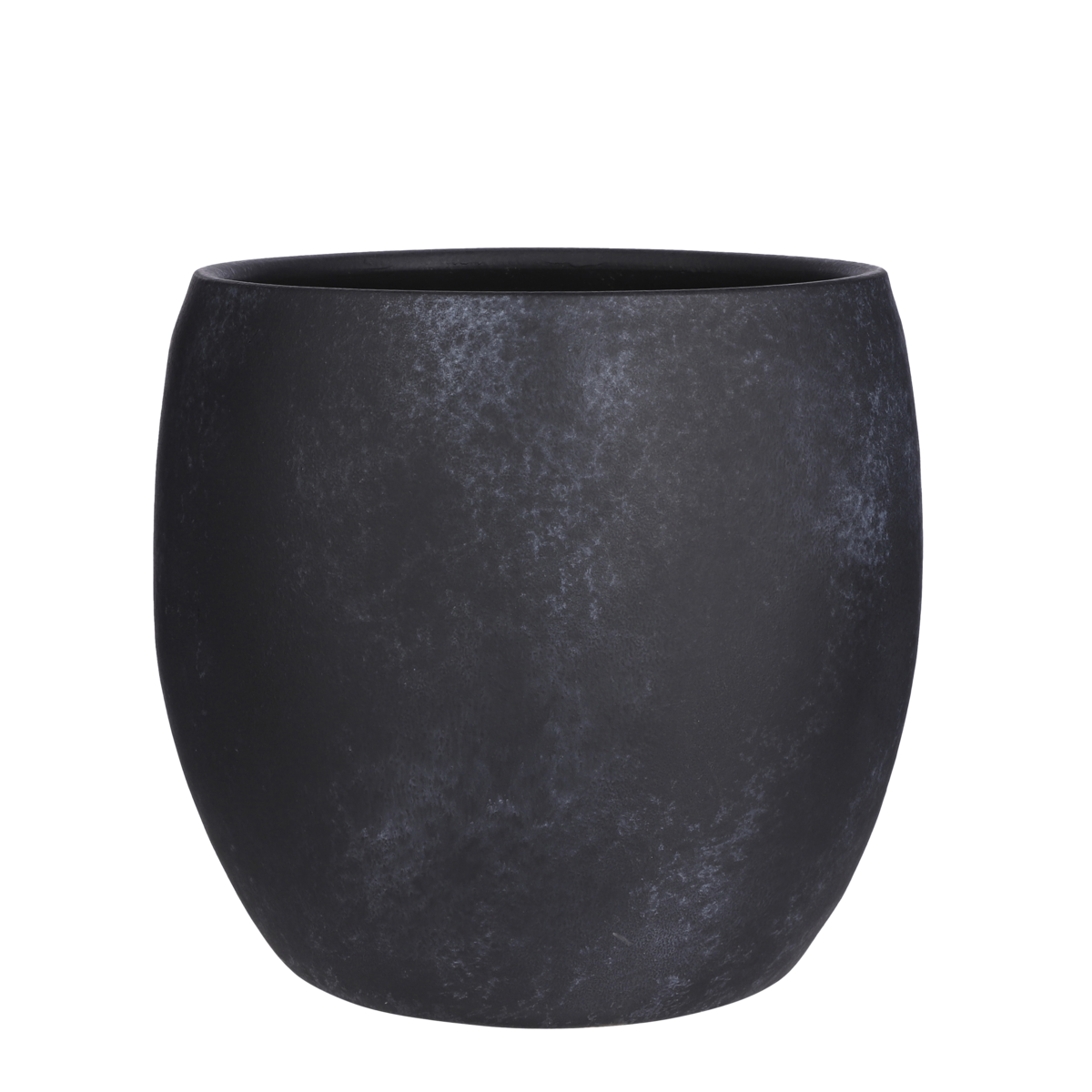 KantoormeubelenPlus Lester Bloempot - H31 x Ø33 cm - Terracotta - Zwart